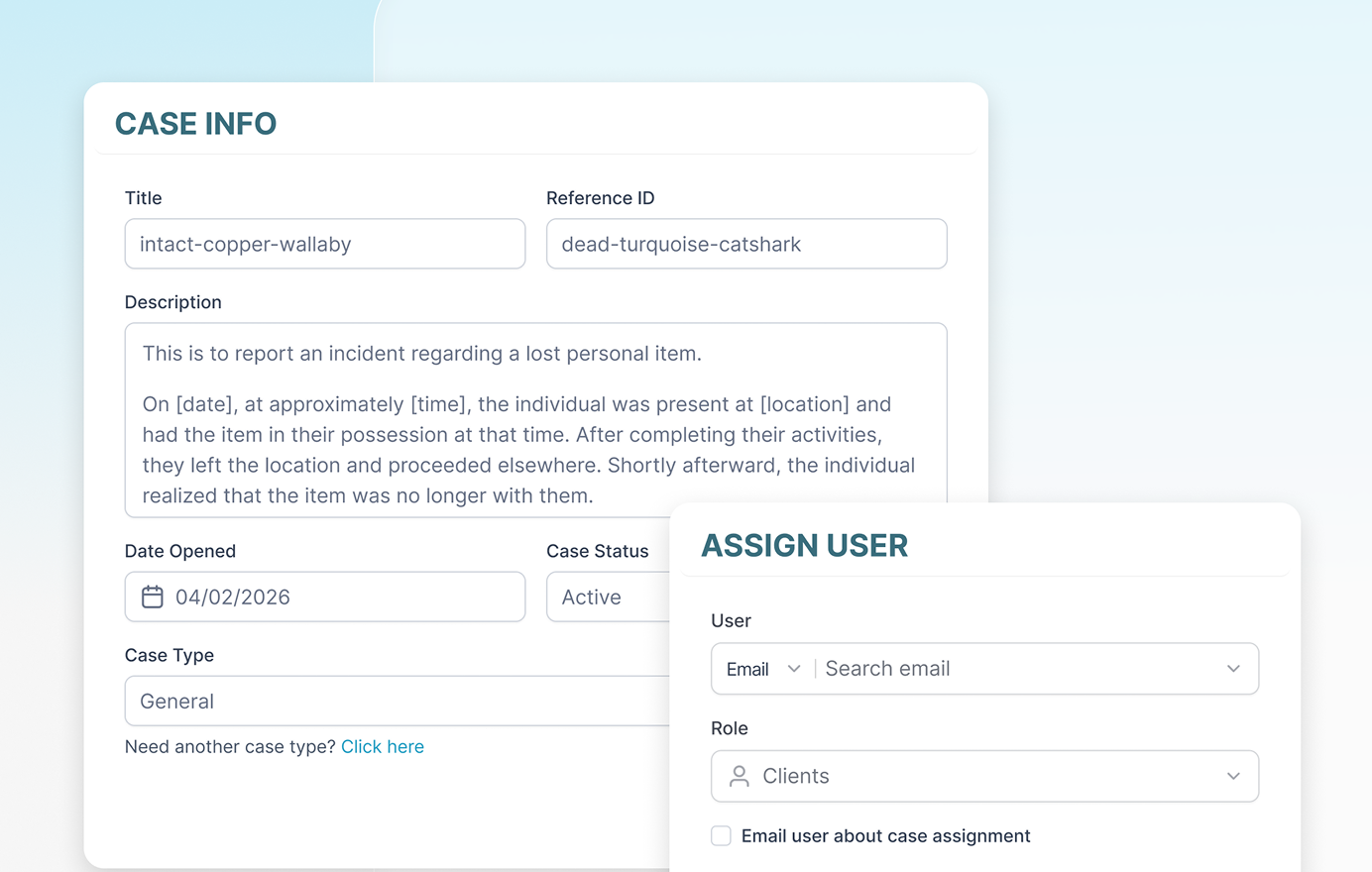 Add your cases & clients image